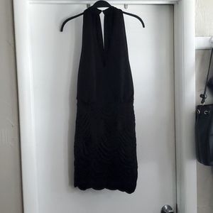 Double deep V little black dress
